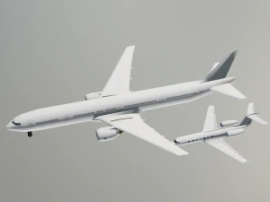 2in 1 Gulfstream Aircraft 3D Model