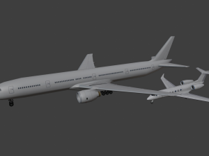 2in 1 Gulfstream Aircraft 3D Model