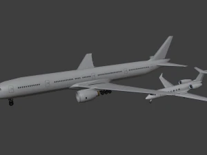 2in 1 Gulfstream Aircraft 3D Model