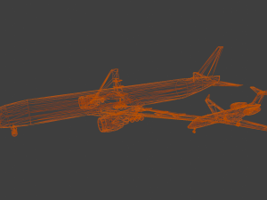 2in 1 Gulfstream Aircraft 3D Model