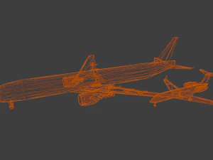 2in 1 Gulfstream Aircraft 3D Model