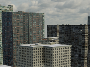 Full City Buildings detailed 3D Модель