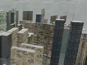 Full City Buildings detailed 3D Модель