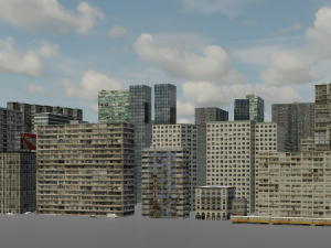 Full City Buildings detailed 3D Модель