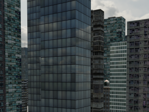 Full City Buildings detailed 3D Модель