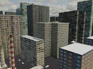 Full City Buildings detailed 3D Модель