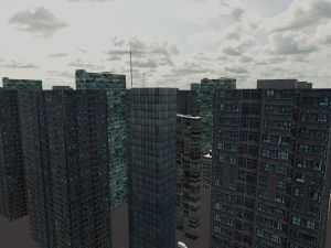 Full City Buildings detailed 3D Model