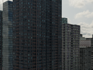 Full City Buildings detailed 3D Модель