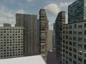 Full City Buildings detailed 3D Model