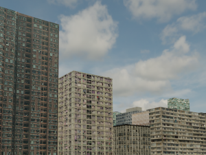 Full City Buildings detailed 3D Модель