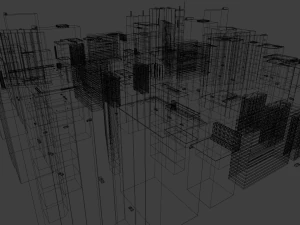 Full City Buildings detailed 3D Model