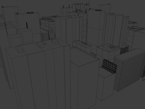 Full City Buildings detailed 3D Модель