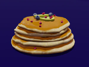 パンケーキ 3Dモデル