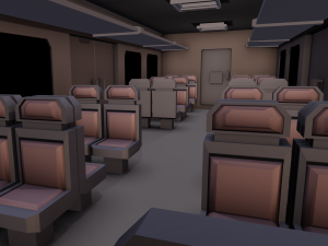 Train interior seat 3Dモデル