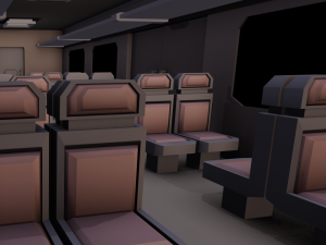 Train interior seat 3Dモデル