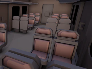 Внутреннее сиденье поезда 3D Модель