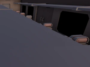 Внутреннее сиденье поезда 3D Модель