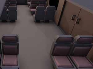 Train interior seat 3Dモデル