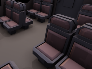 Train interior seat 3Dモデル