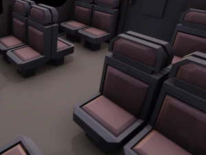 Внутреннее сиденье поезда 3D Модель