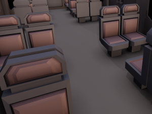 Train interior seat 3Dモデル