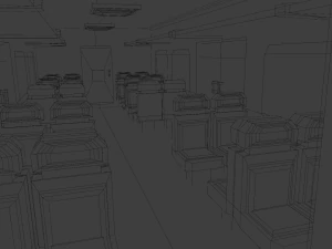 Внутреннее сиденье поезда 3D Модель