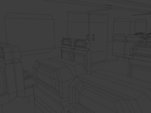 Train interior seat 3Dモデル