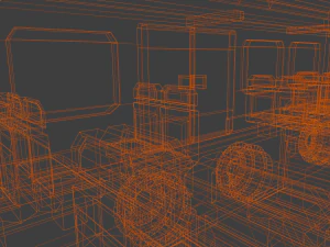 Внутреннее сиденье поезда 3D Модель
