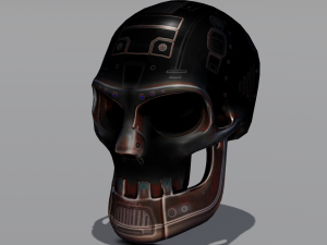 Sci fi skull 3D Модель