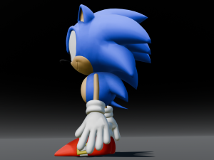 Sonic Hedgehog Rigged 3D Модель