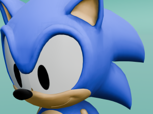 Sonic Hedgehog Rigged 3D Модель