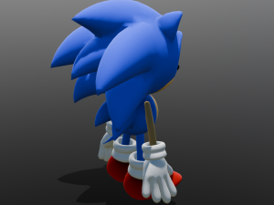 Sonic Hedgehog Rigged 3D Модель