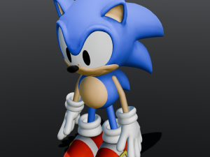 Sonic Hedgehog Rigged 3D Модель