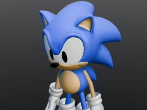 Sonic Hedgehog Rigged 3D Модель