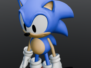 Sonic Hedgehog Rigged 3D Модель