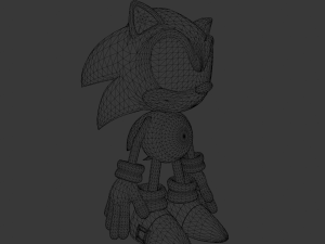 Sonic Hedgehog Rigged 3D Модель