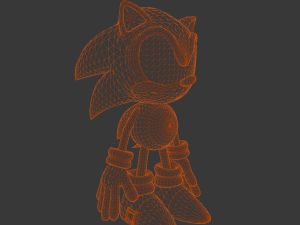 Sonic Hedgehog Rigged 3D Модель