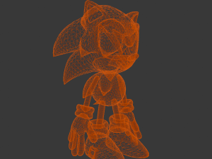 Sonic Hedgehog Rigged 3D Модель