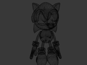 Sonic Hedgehog Rigged 3D Модель