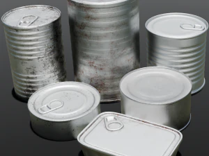 Металлические банки 3D Модель