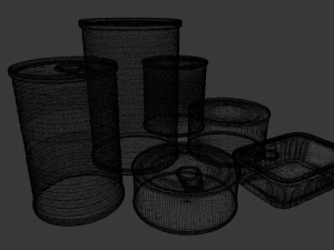 Металлические банки 3D Модель