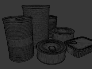Металлические банки 3D Модель