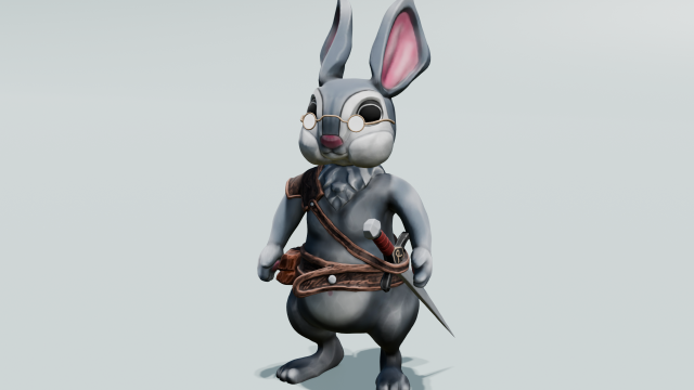 Cartoon Rabbit Model 3D .c4d .max .obj .3ds .fbx .stl .blend 