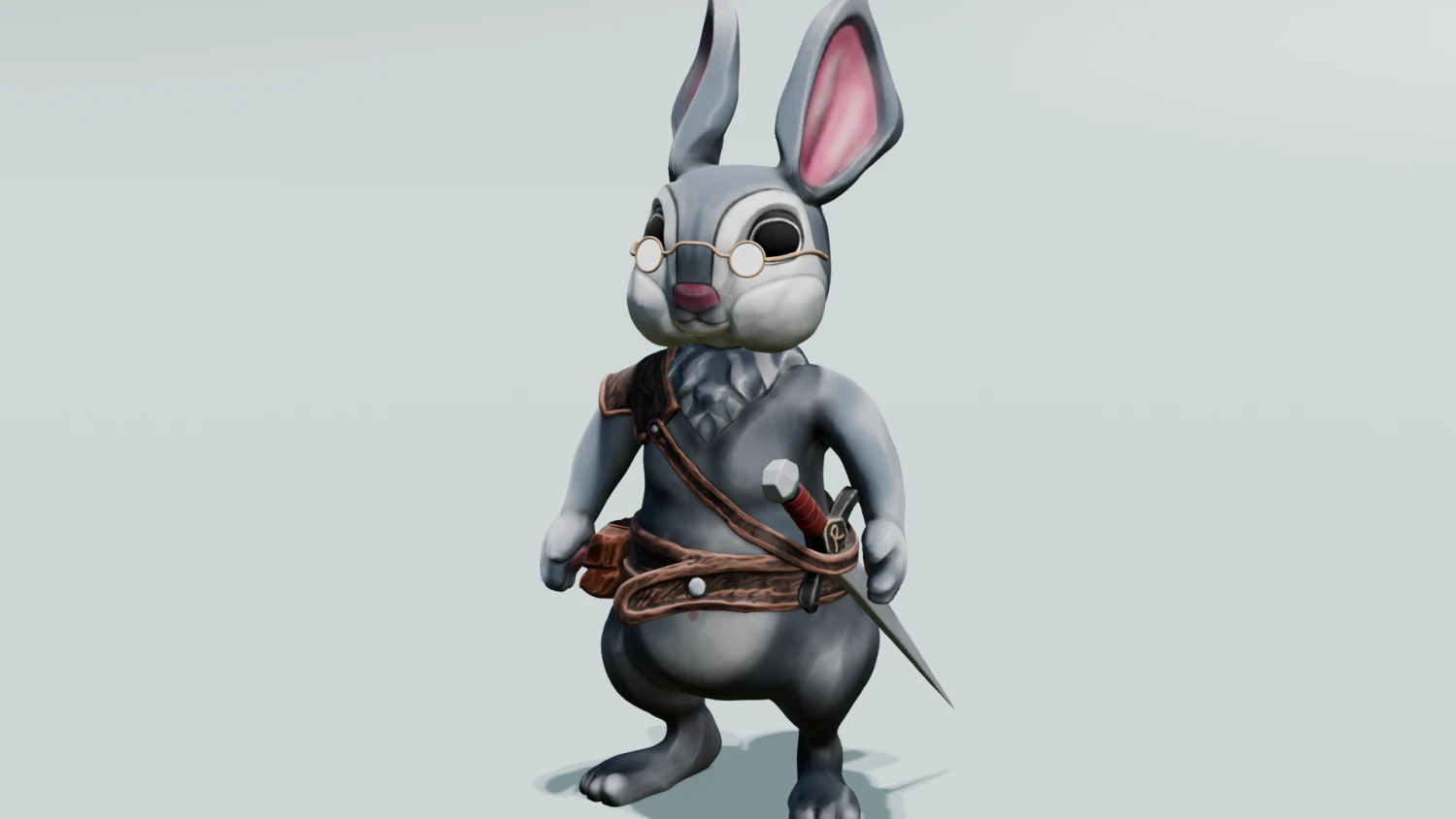 Cartoon Rabbit 3D Model .c4d .max .obj .3ds .fbx .stl .blend 