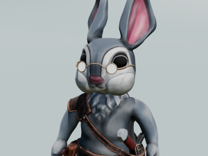 Cartoon Rabbit Model 3D