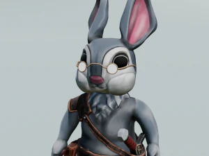 Cartoon Rabbit 3D Model