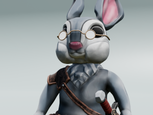 Cartoon Rabbit Model 3D