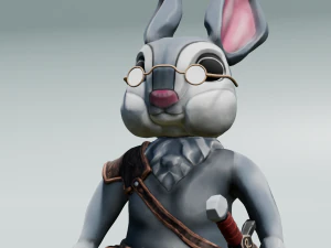 Cartoon Rabbit 3D Model