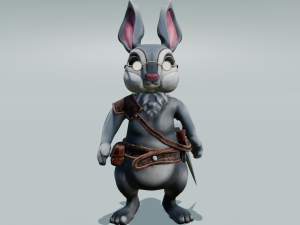 Cartoon Rabbit Model 3D