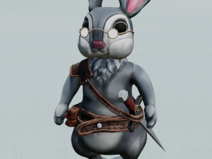 Cartoon Rabbit 3D Model